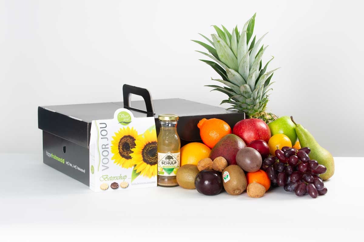 Fruitmand van harte beterschap groot