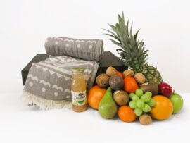 Fruitmand Hamamdoek grijs