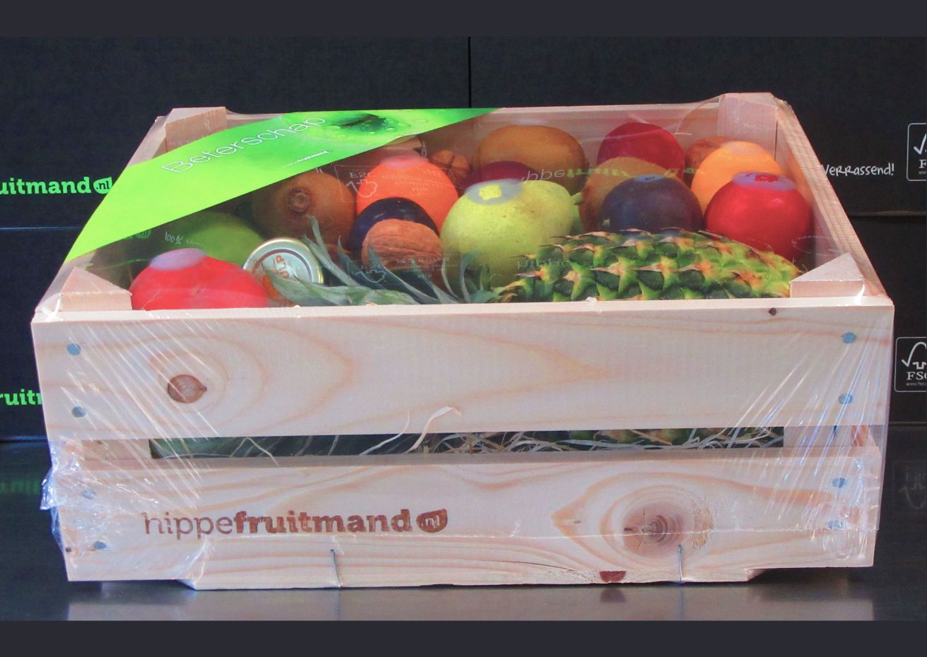 Fruitkist ingepakt