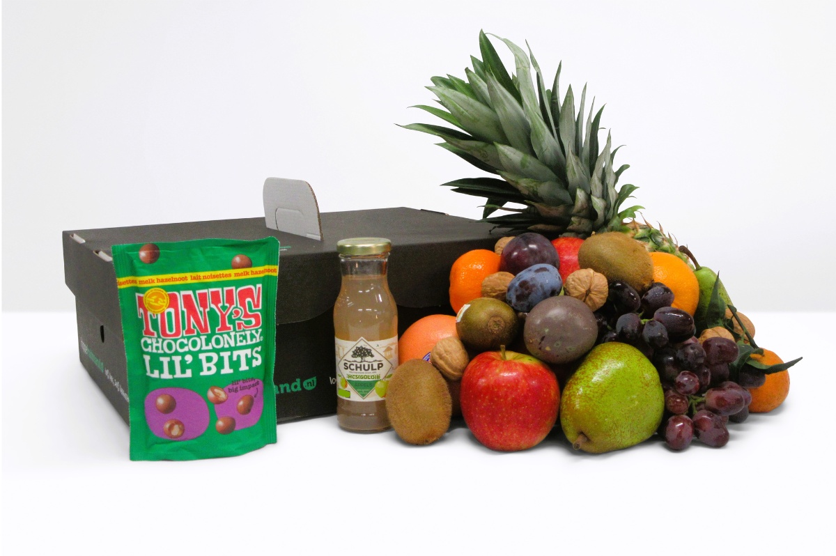 Fruitmand Groot Tony chocolonely Lil'Biots